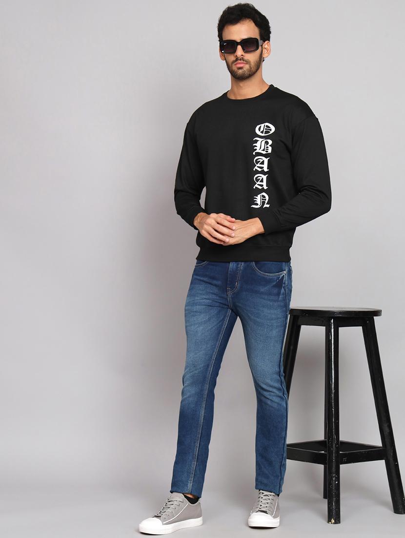 men printed long sleeve regular fit sweatshirt - 22061721 - Standard Image - 3