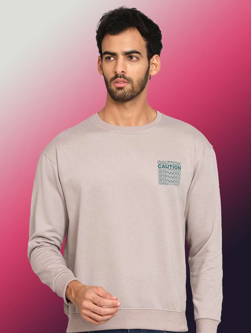 men printed long sleeve regular fit sweatshirt - 22061729 -  Zoom Image - 0
