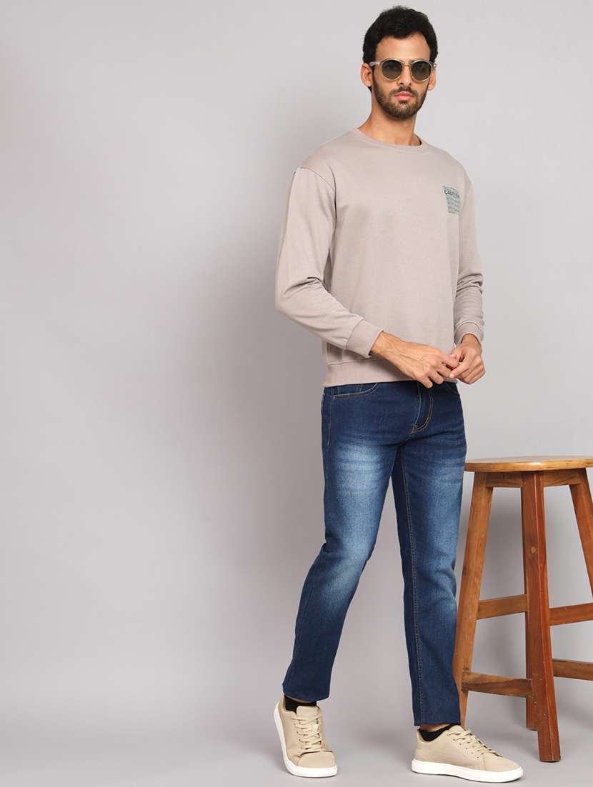 men printed long sleeve regular fit sweatshirt - 22061729 - Standard Image - 3