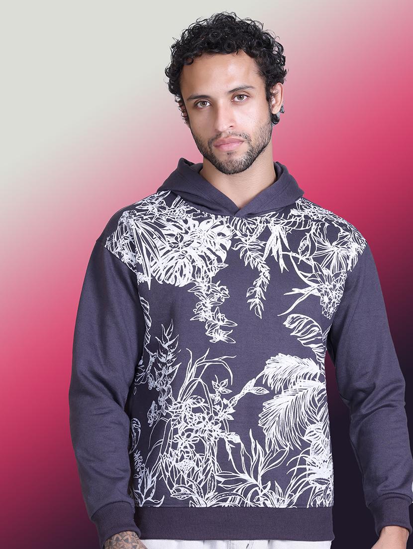 men printed long sleeve hooded sweatshirt - 22061751 - Zoom Image - 0