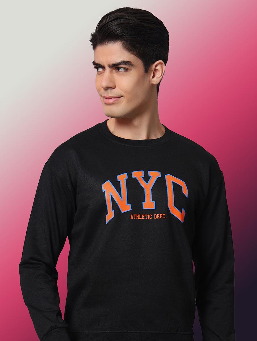 men chest print long sleeve regular fit sweatshirt - 22061756 -  Zoom Image - 0