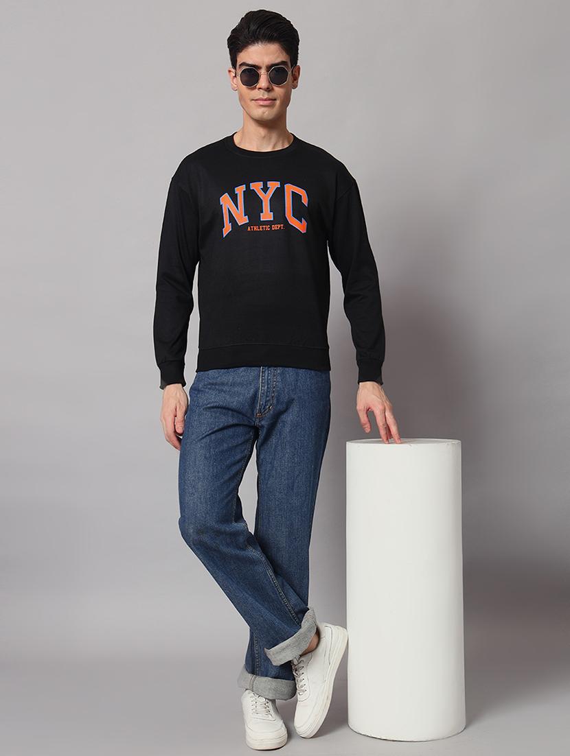 men chest print long sleeve regular fit sweatshirt - 22061756 - Standard Image - 3