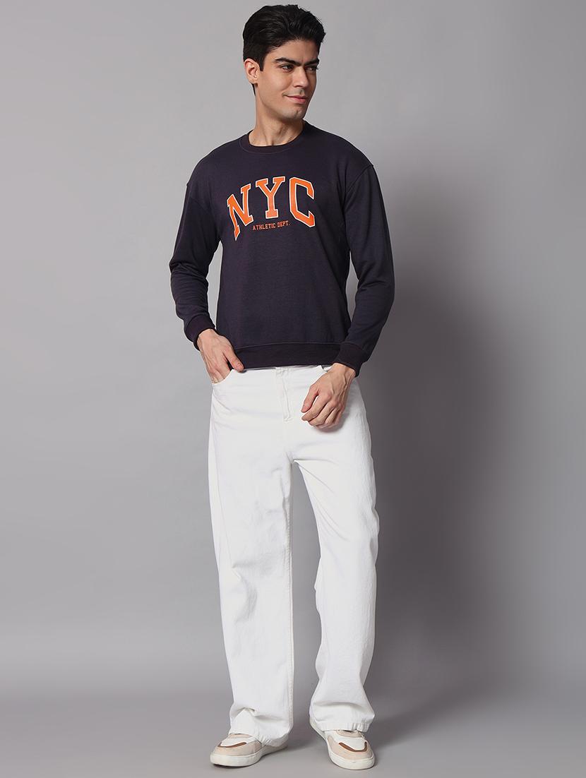 men chest print long sleeve regular fit sweatshirt - 22061769 - Standard Image - 3