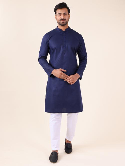 men mandarin neck kurta pyjama ethnic wear set - 22061887 -  Standard Image - 0