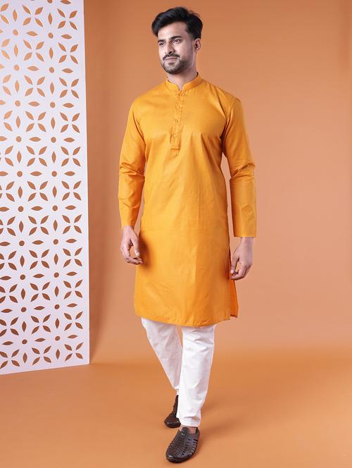 men mandarin neck kurta pyjama ethnic wear set - 22061888 - Standard Image - 0