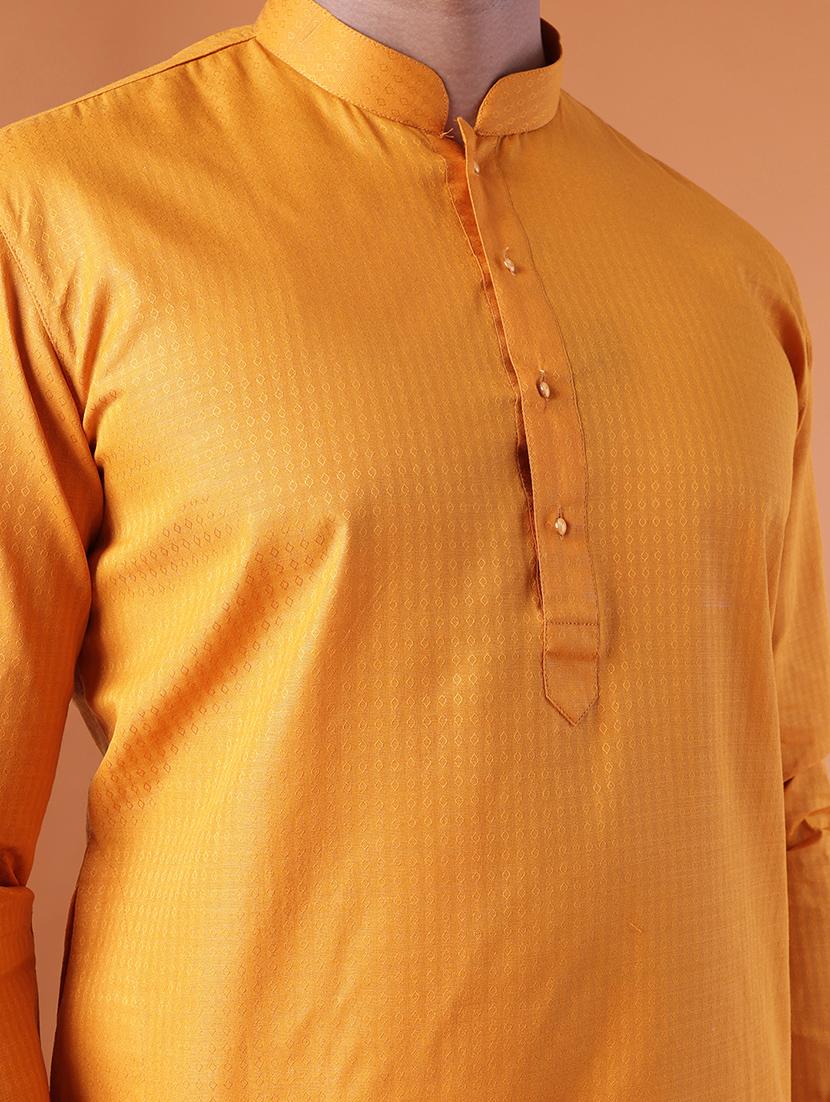 men mandarin neck kurta pyjama ethnic wear set - 22061888 - Standard Image - 5