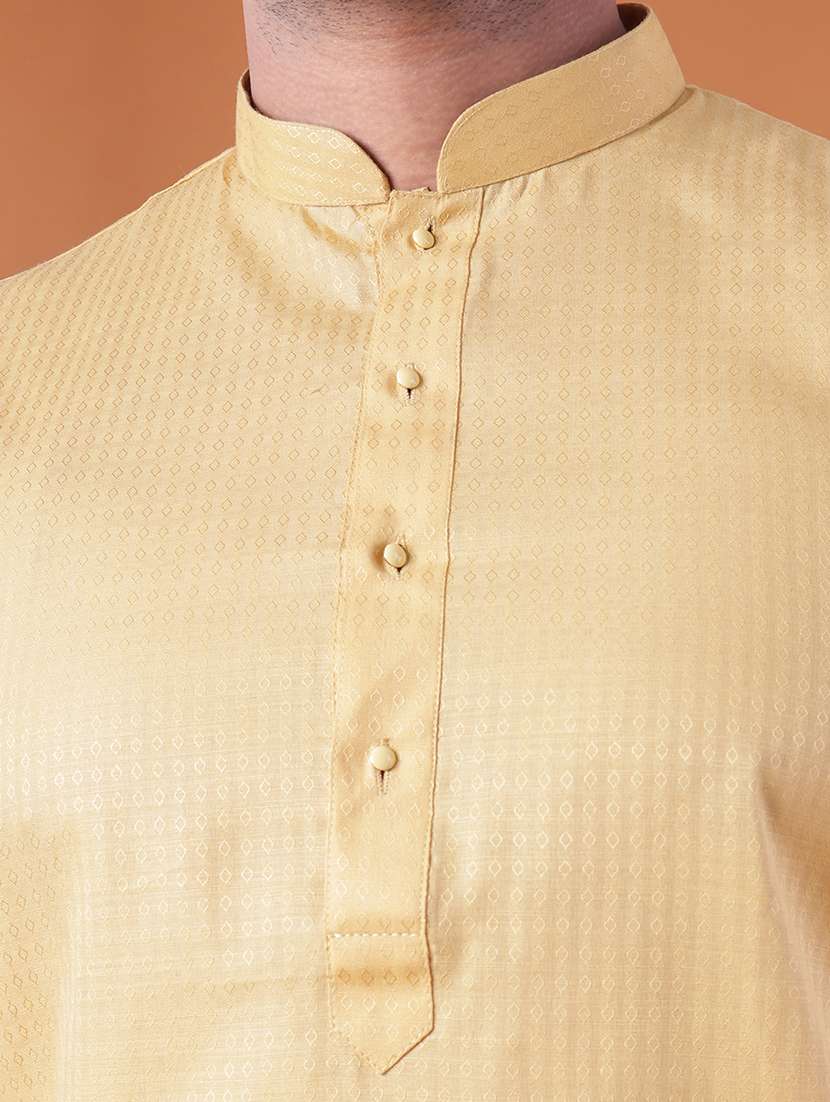 men mandarin neck kurta pyjama ethnic wear set - 22061891 - Standard Image - 5