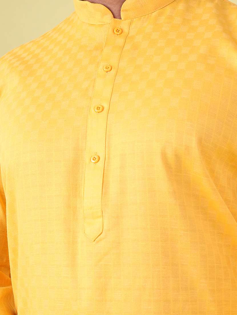 men mandarin neck kurta pyjama ethnic wear set - 22061893 - Standard Image - 5