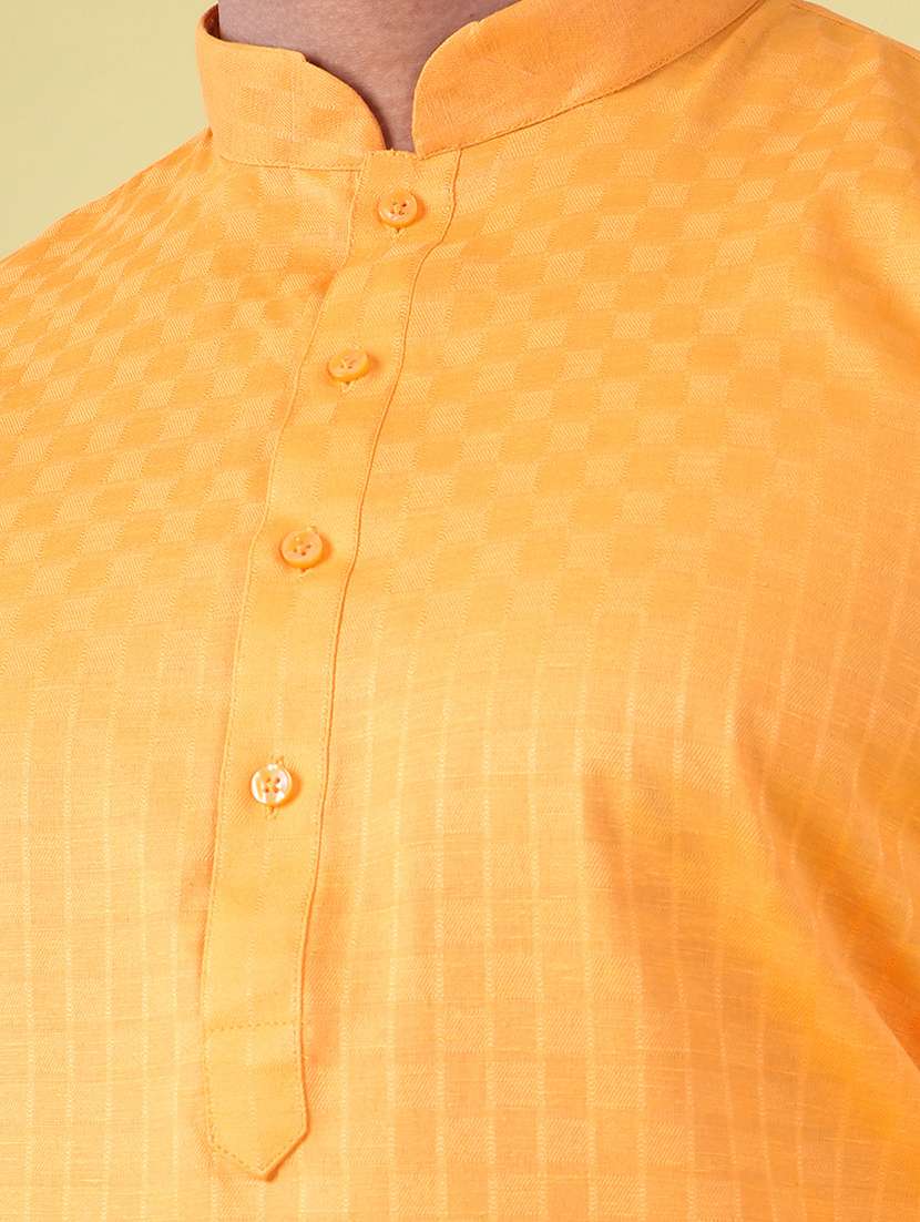 men mandarin neck kurta pyjama ethnic wear set - 22061896 - Standard Image - 5
