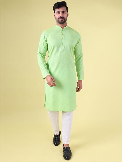 men mandarin neck kurta pyjama ethnic wear set - 22061900 - Standard Image - 0