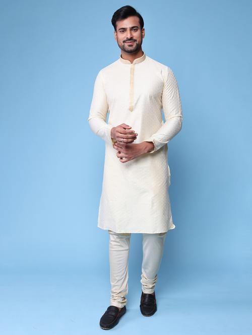 men mandarin neck kurta pyjama ethnic wear set - 22061907 - Standard Image - 0
