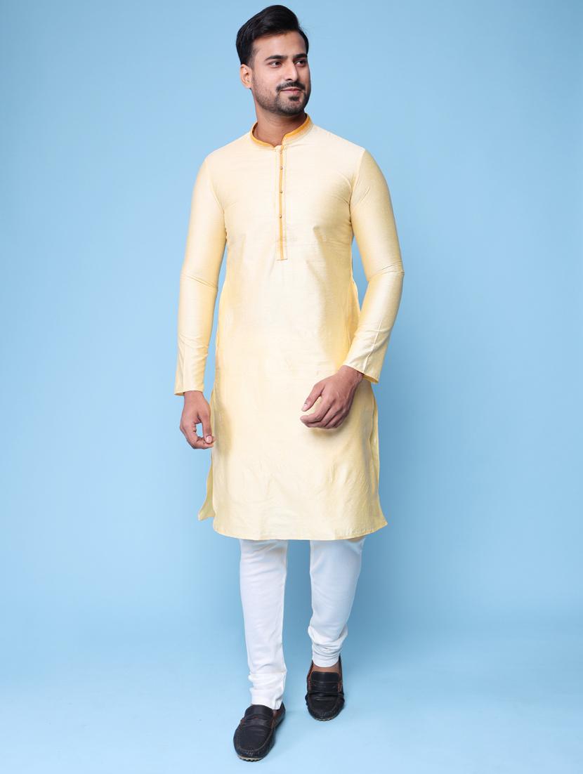 men mandarin neck kurta pyjama ethnic wear set - 22061983 - Zoom Image - 0