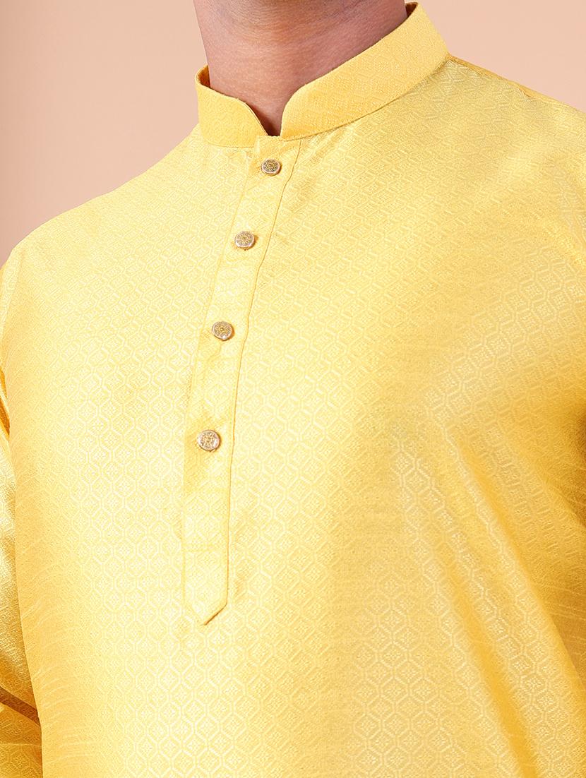 men mandarin neck kurta pyjama ethnic wear set - 22062001 - Standard Image - 5
