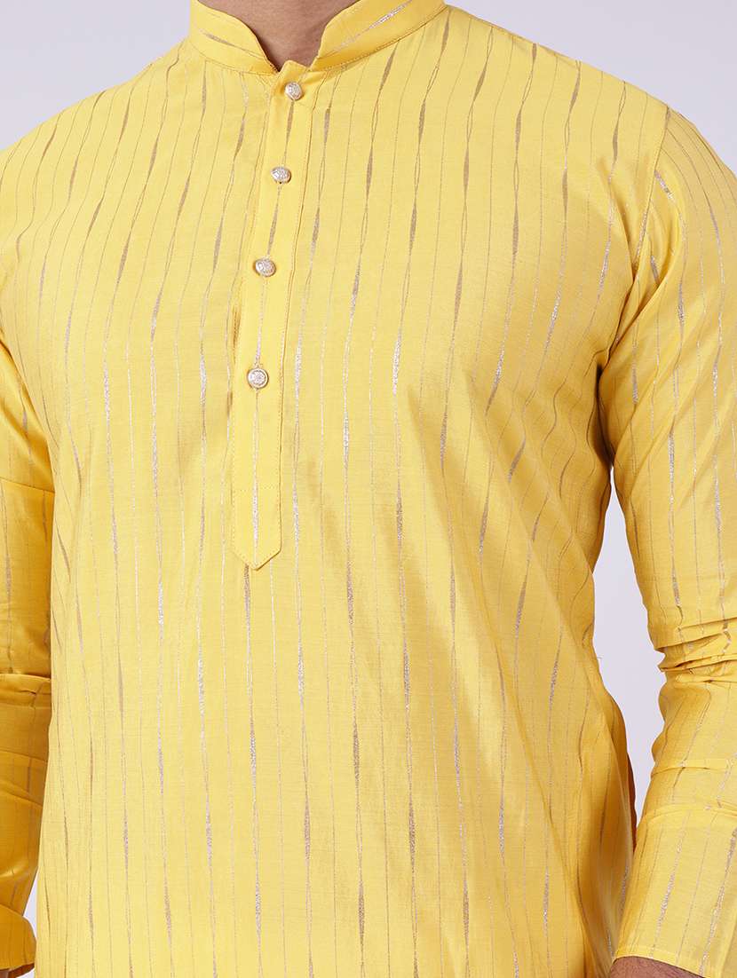 men mandarin neck kurta pyjama ethnic wear set - 22062010 - Standard Image - 5