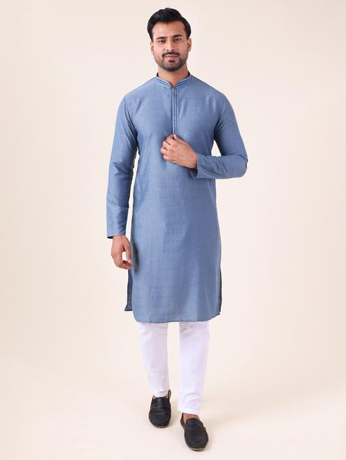 men mandarin neck kurta pyjama ethnic wear set - 22062015 - Standard Image - 0