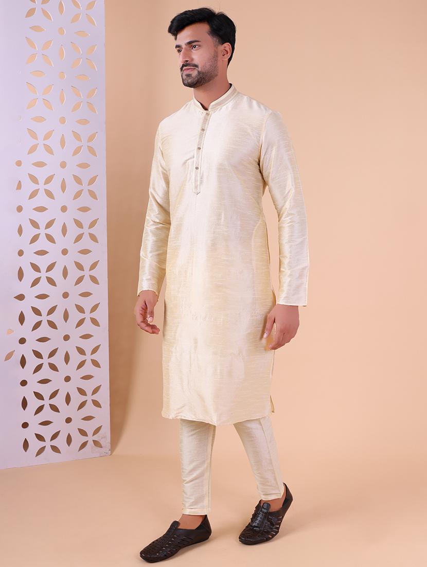 men mandarin neck kurta pyjama ethnic wear set - 22062018 - Standard Image - 3
