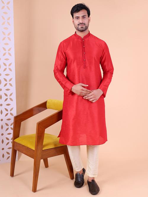 men mandarin neck kurta pyjama ethnic wear set - 22062020 - Standard Image - 0
