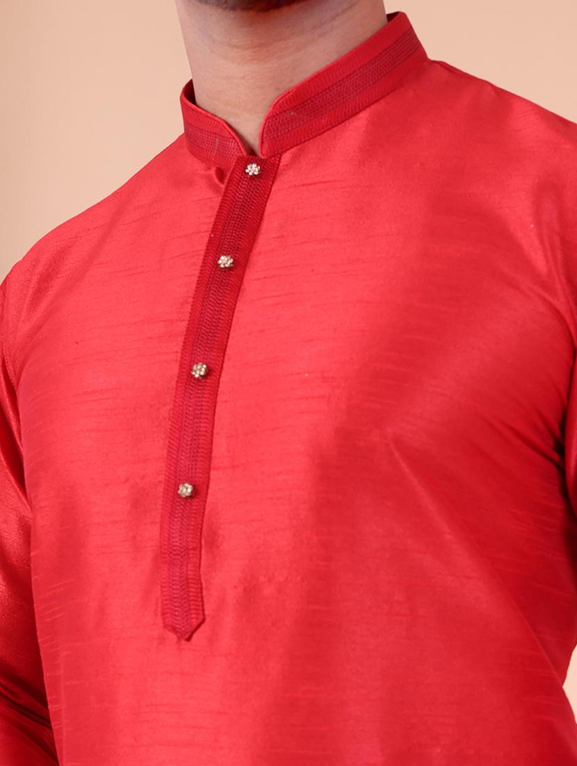 men mandarin neck kurta pyjama ethnic wear set - 22062020 - Standard Image - 5