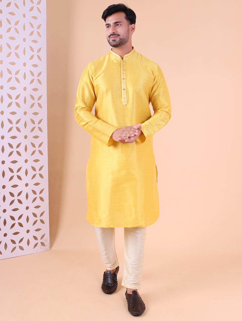 men mandarin neck kurta pyjama ethnic wear set - 22062022 - Zoom Image - 0