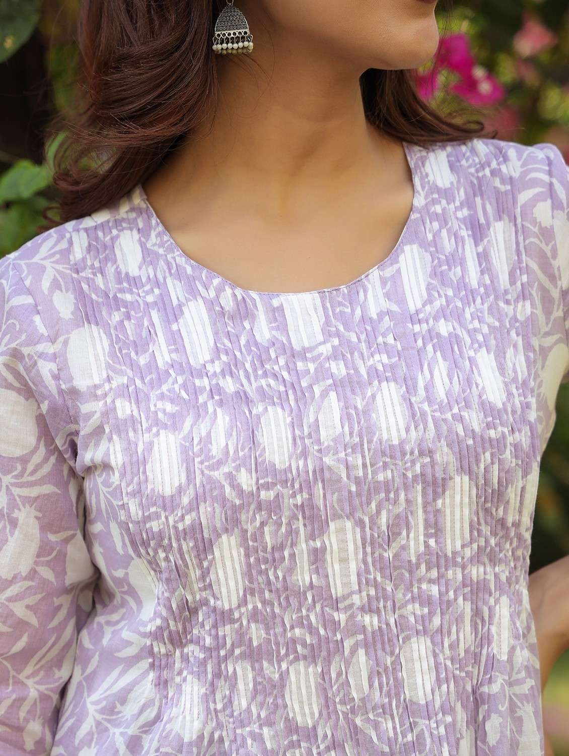 women printed round neck a-line ethnic dress - 22062035 - Standard Image - 3