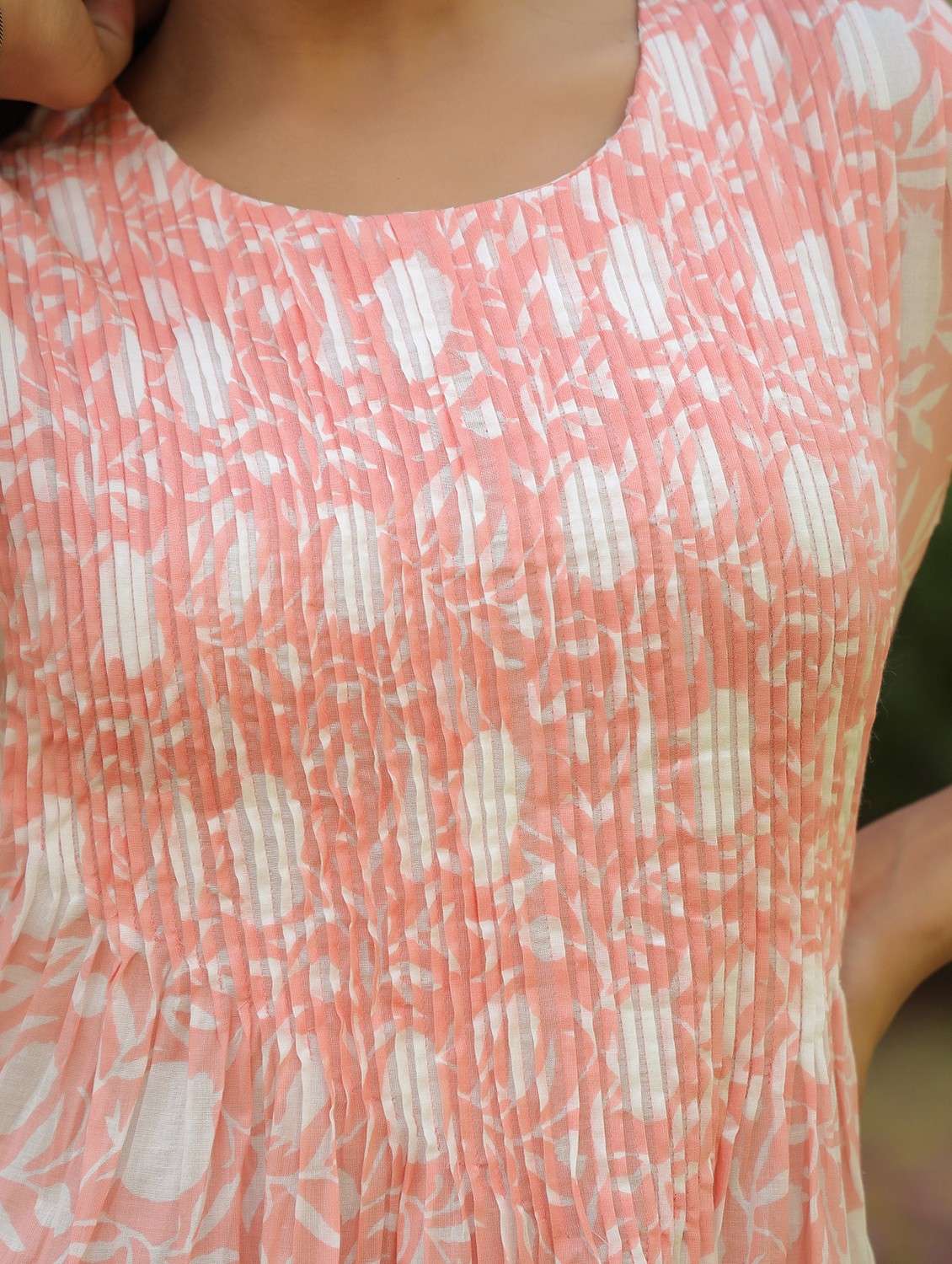 women printed round neck a-line ethnic dress - 22062036 - Standard Image - 3