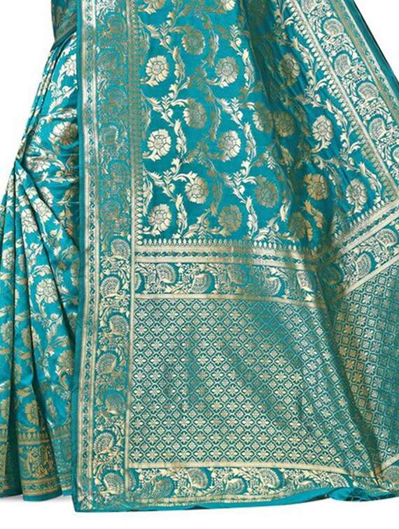 women self design banarasi saree with blouse - 22062128 - Standard Image - 3