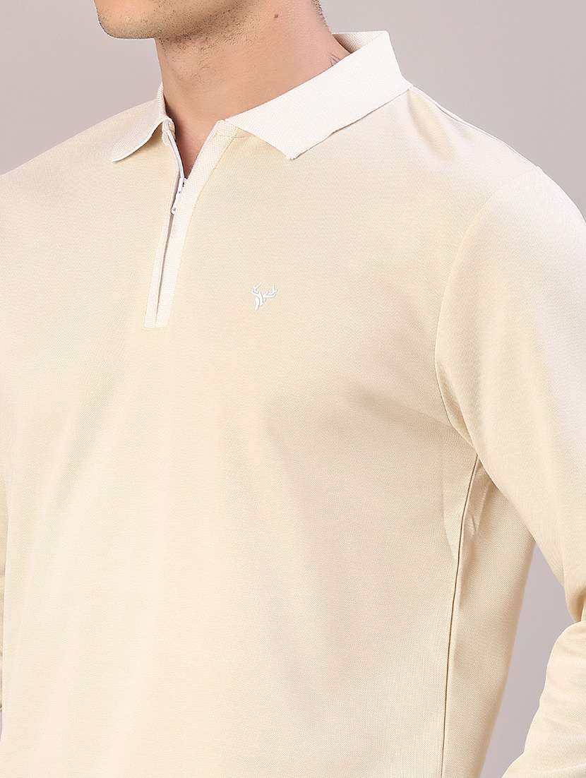 men solid long sleeve regular fit polo t-shirt - 22062328 -  Standard Image - 3