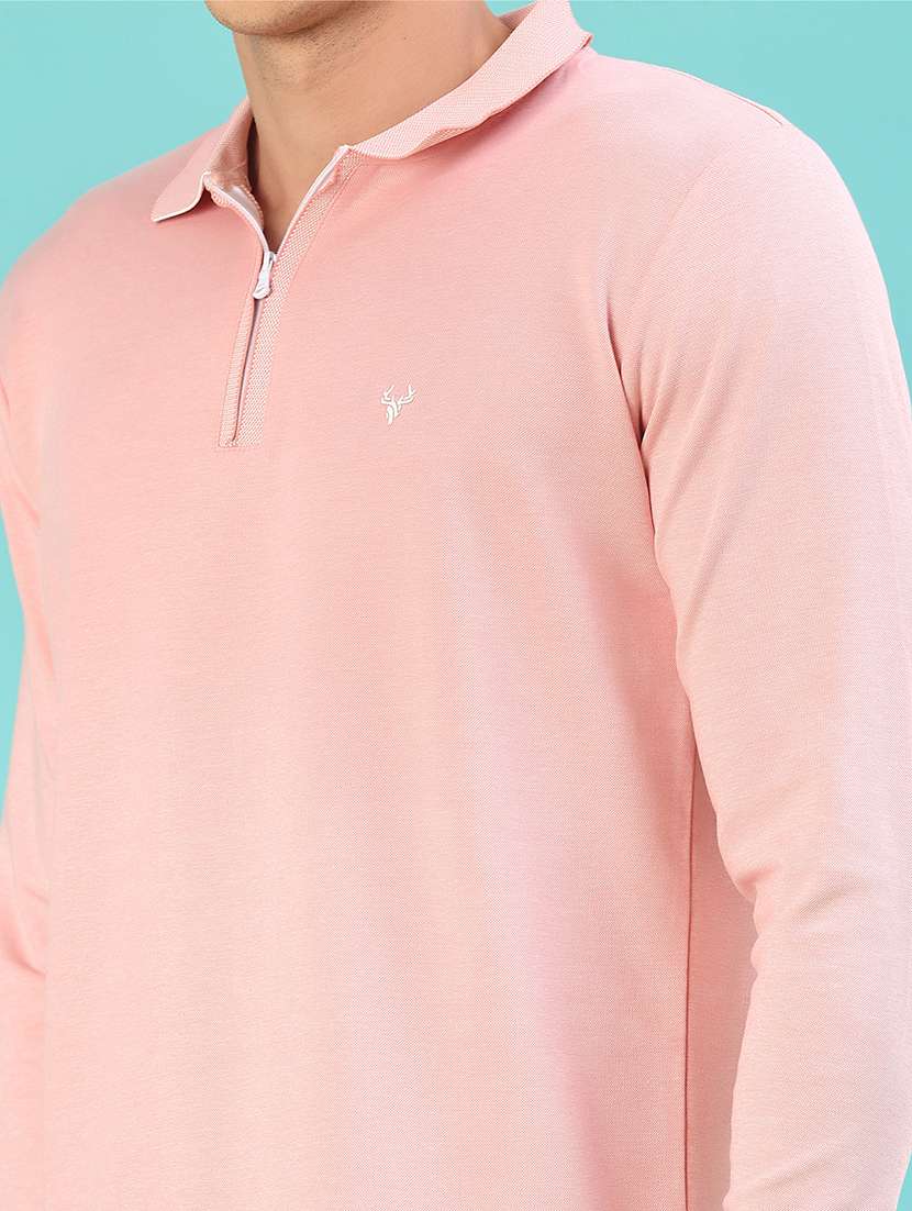 men solid long sleeve regular fit polo t-shirt - 22062330 -  Standard Image - 3