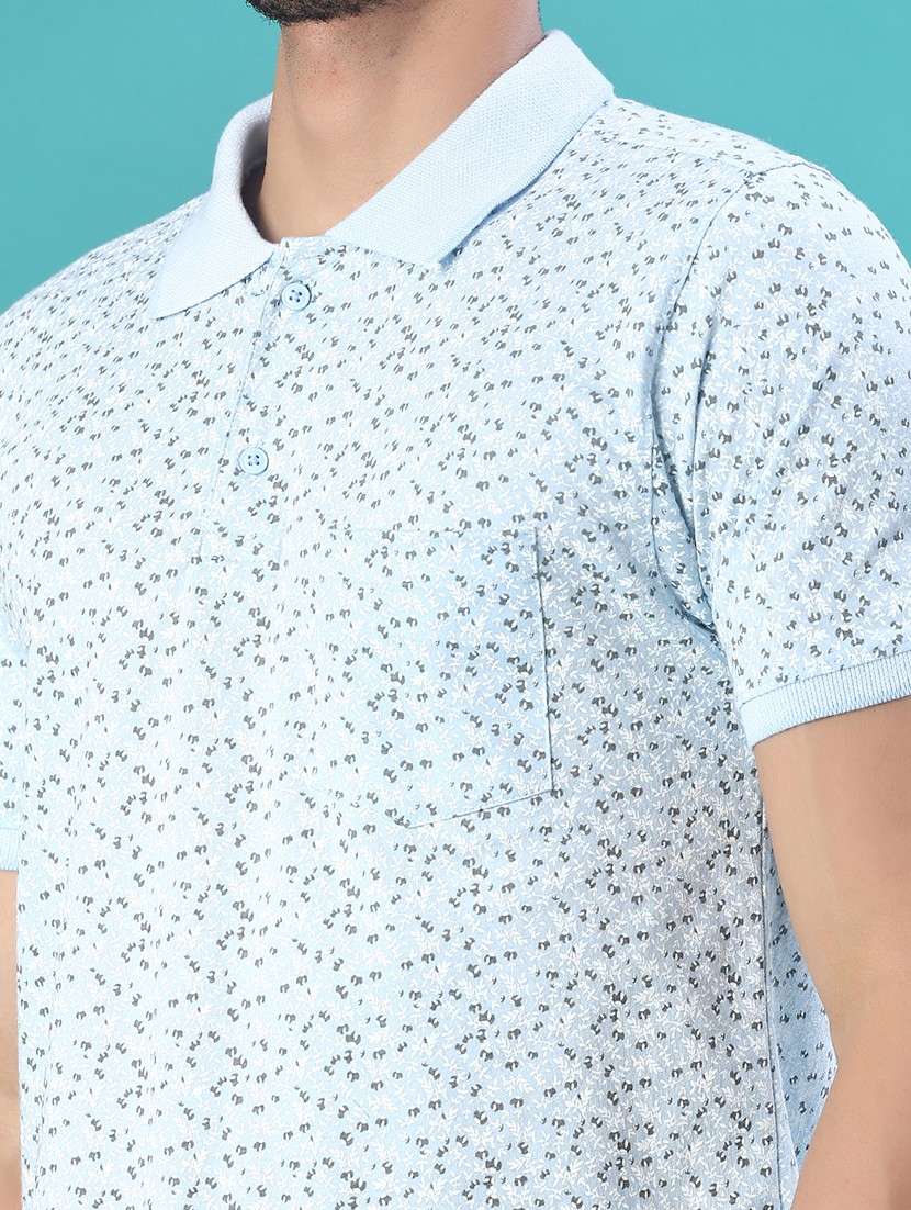 men printed short sleeve regular fit polo t-shirt - 22062354 -  Standard Image - 3