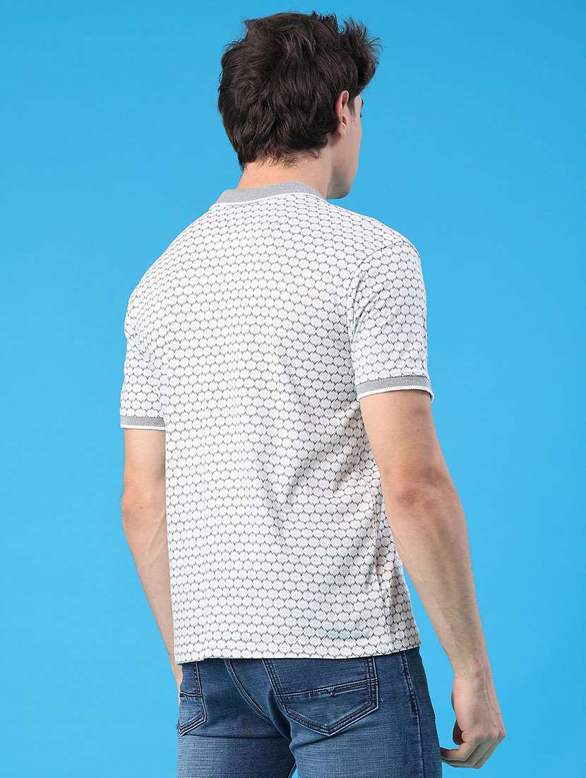 men printed short sleeve regular fit polo t-shirt - 22062355 -  Standard Image - 3