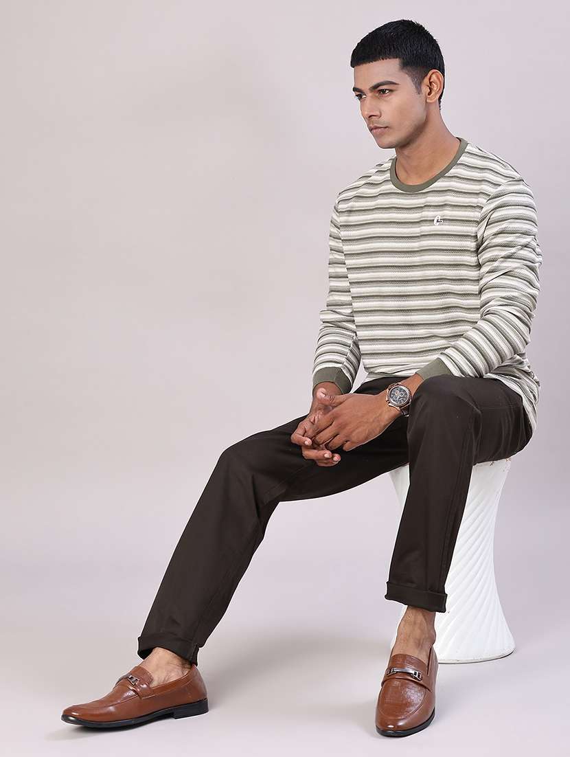 men striped long sleeve regular fit t-shirt - 22062415 -  Standard Image - 3