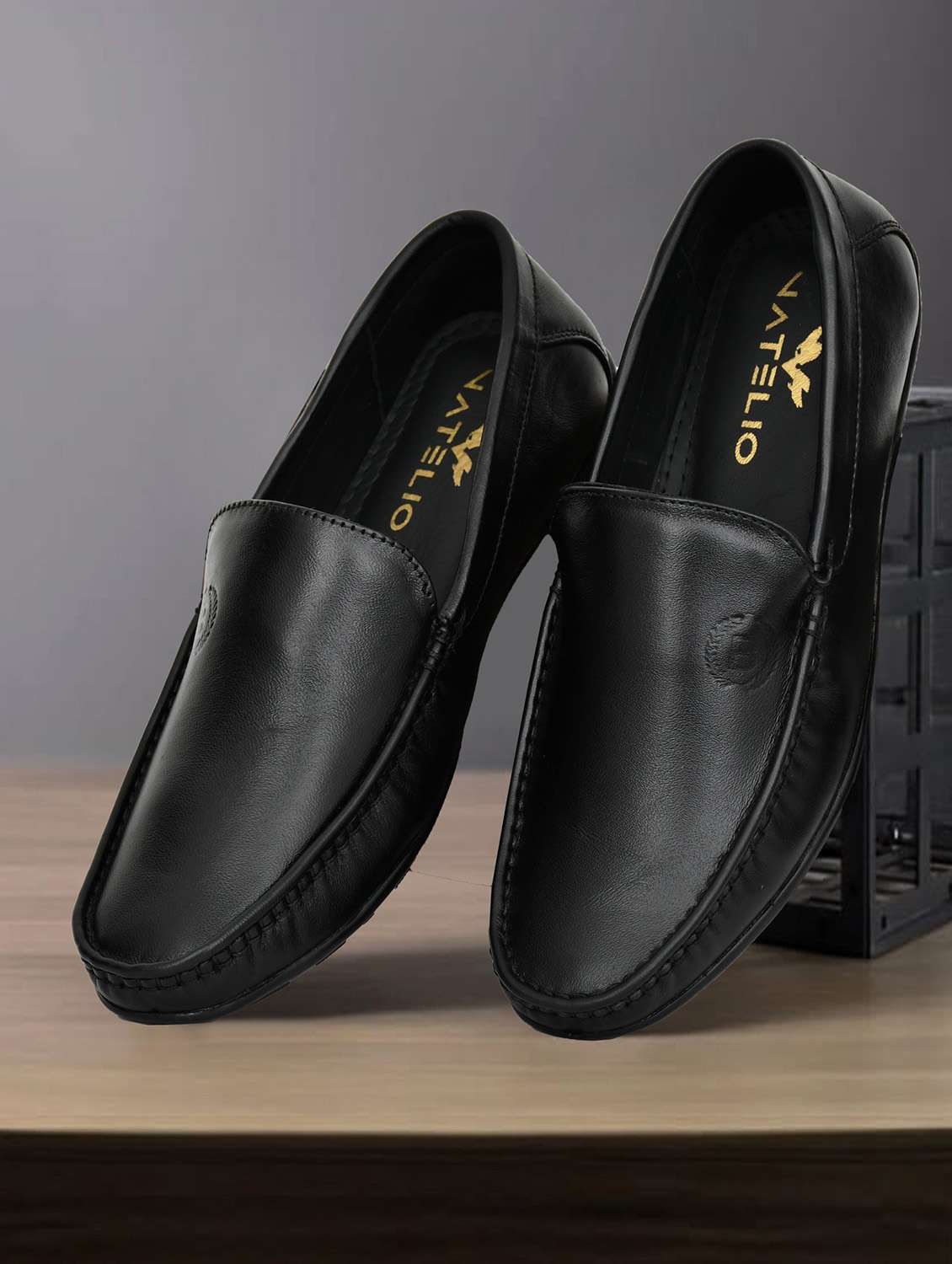 men black slip on loafer
