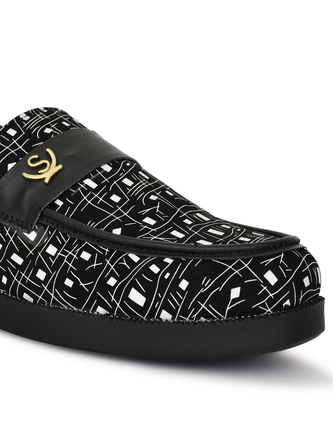 men black printed slip on loafer - 22062646 - Standard Image - 5