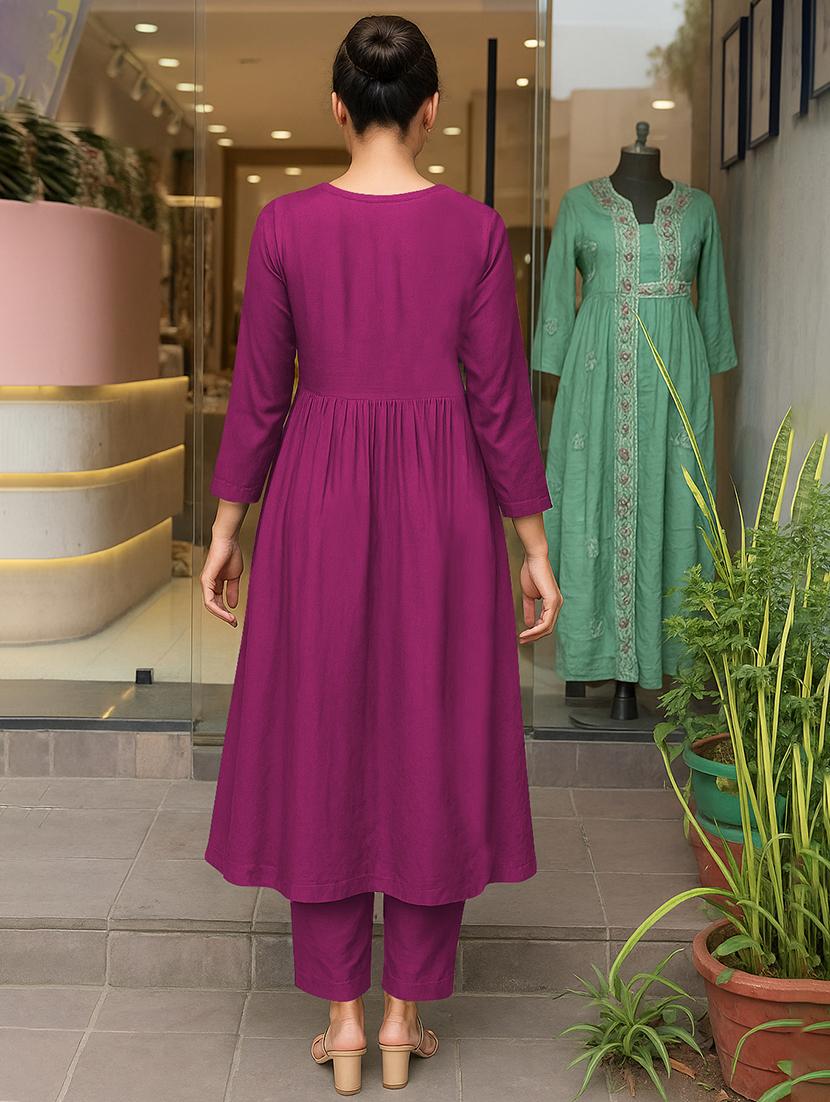 women embroidered long sleeve kurta pant with dupatta set - 22062824 - Standard Image - 3