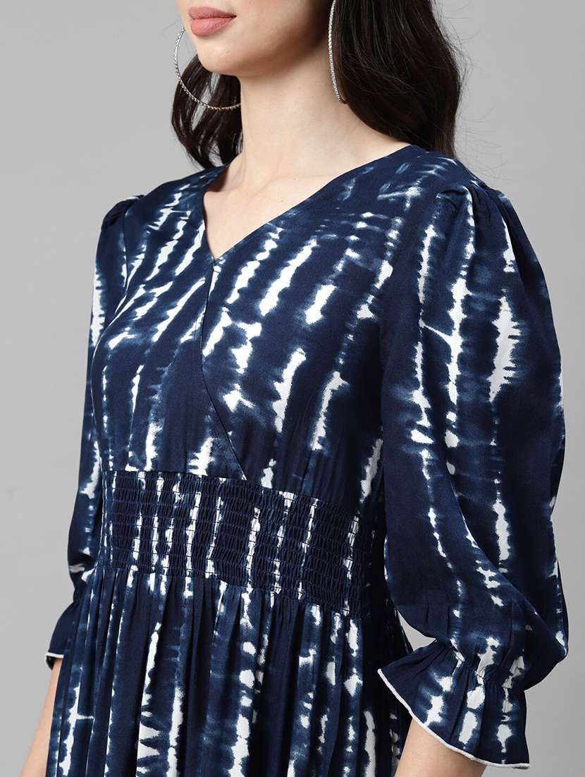 women printed puff sleeve tiered maxi dress - 22062963 - Standard Image - 3