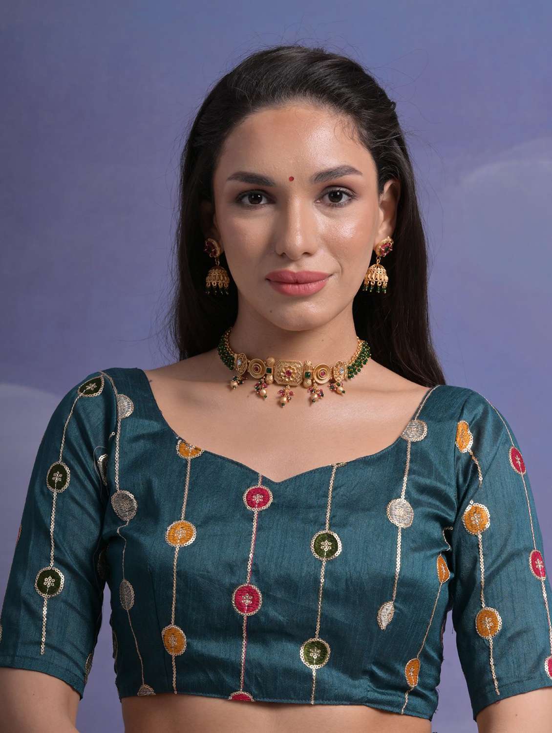 women tie & dye printed bordered saree with blouse - 22063026 -  Standard Image - 3