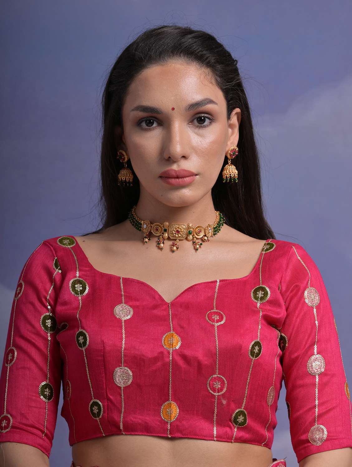 women printed bordered saree with blouse - 22063032 -  Standard Image - 3