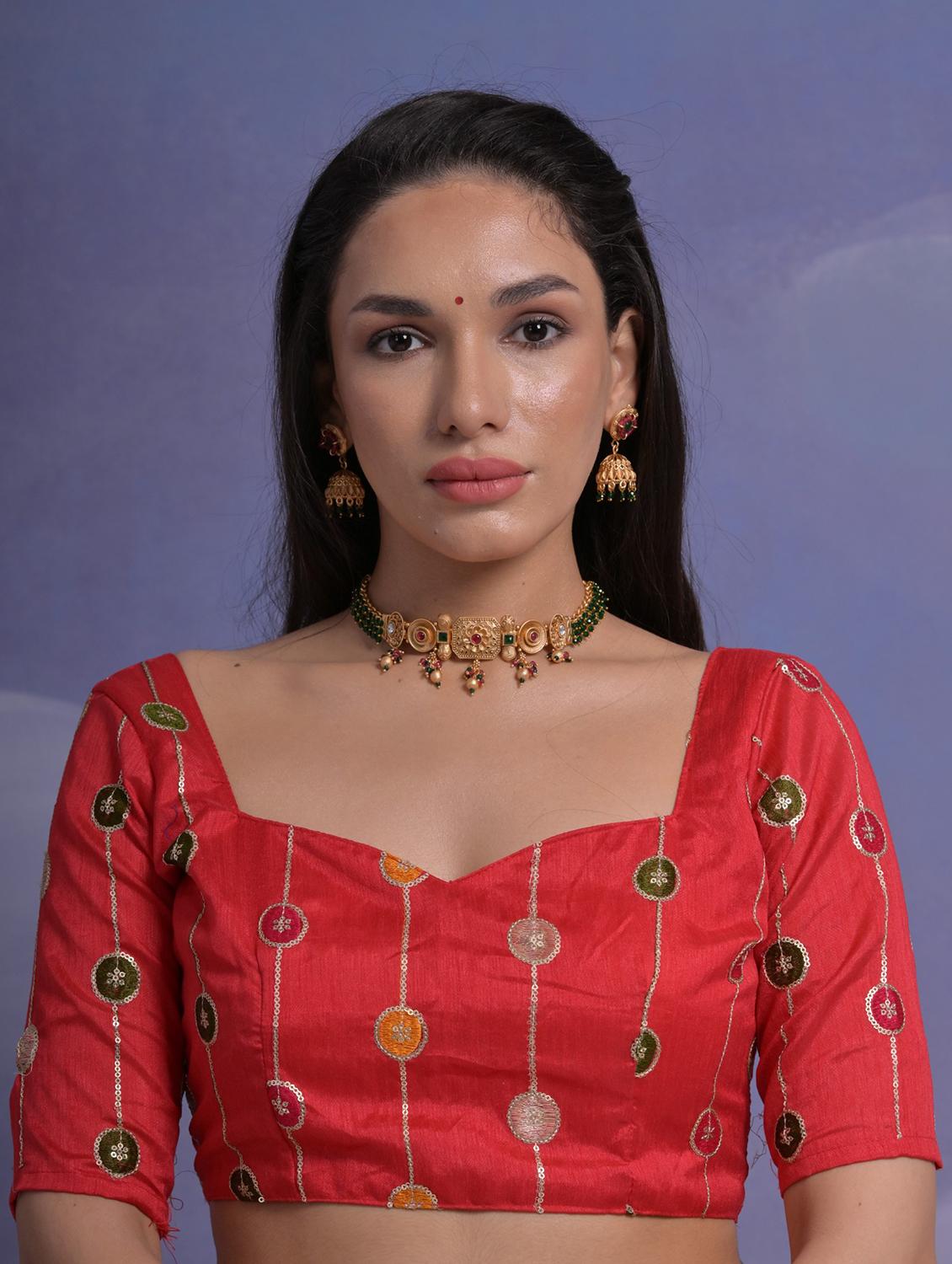 women printed bordered saree with blouse - 22063033 - Standard Image - 3