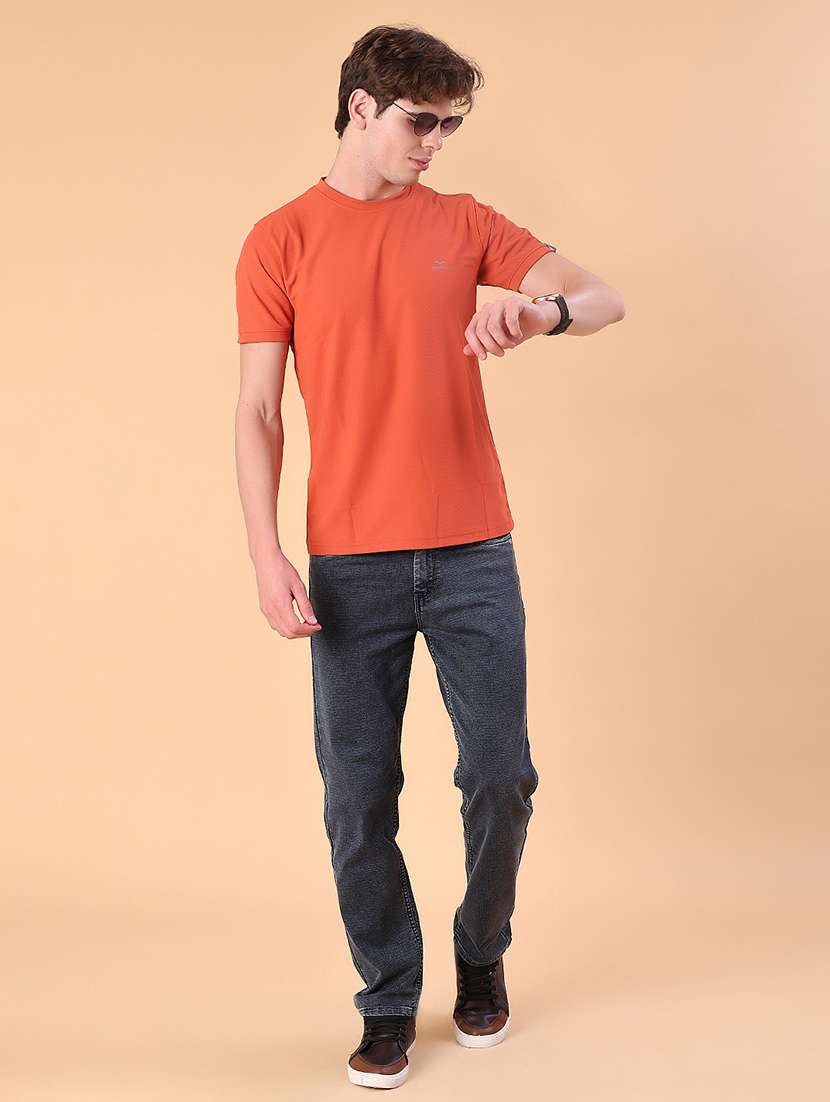 men solid short sleeve slim fit t-shirt - 22063249 -  Standard Image - 3