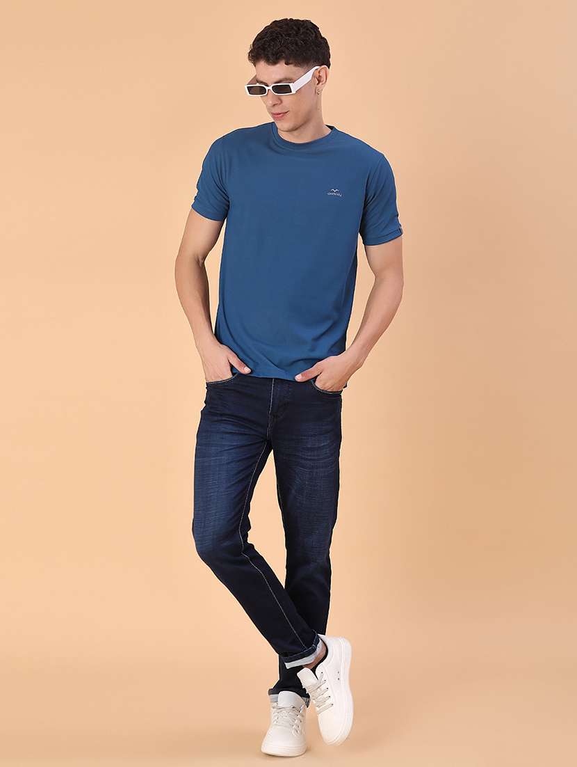 men solid short sleeve slim fit t-shirt - 22063250 -  Standard Image - 3