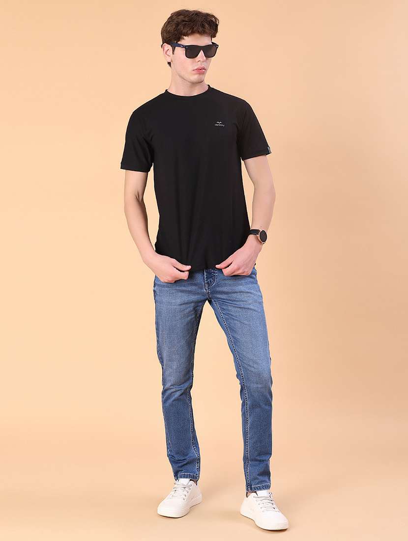 men solid short sleeve slim fit t-shirt - 22063252 -  Standard Image - 3