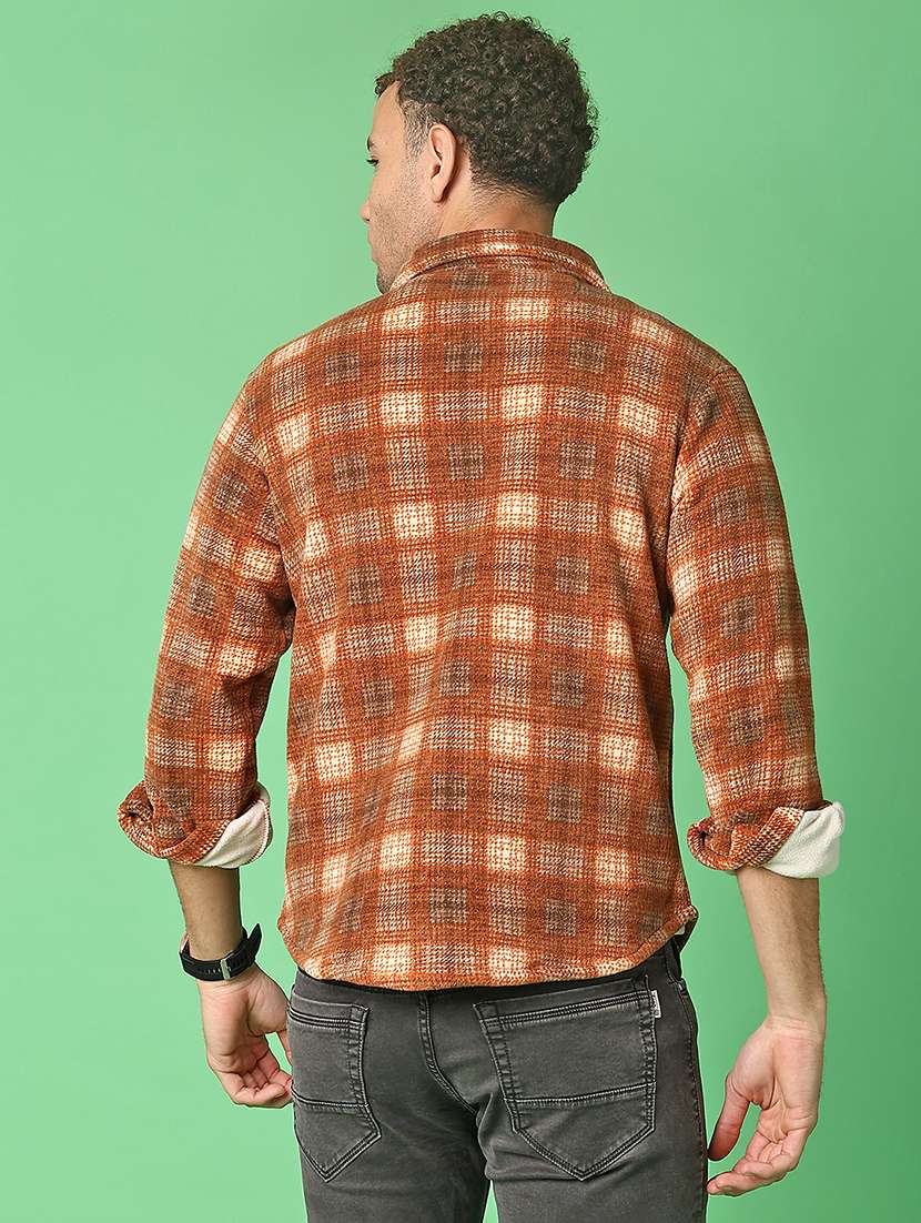 men checkered long sleeve regualr fit casual shirt - 22063439 -  Standard Image - 3