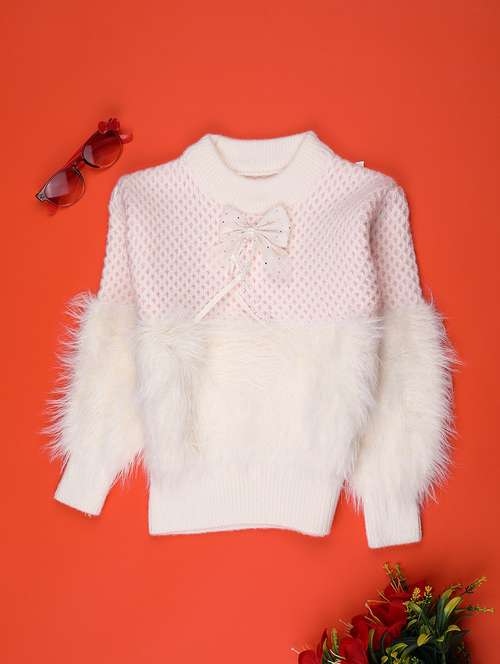 girls self designed long sleeve sweater - 22063465 -  Standard Image - 0