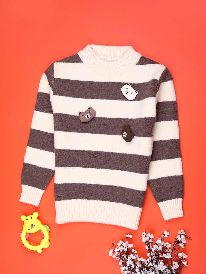 girls striped long sleeve sweater