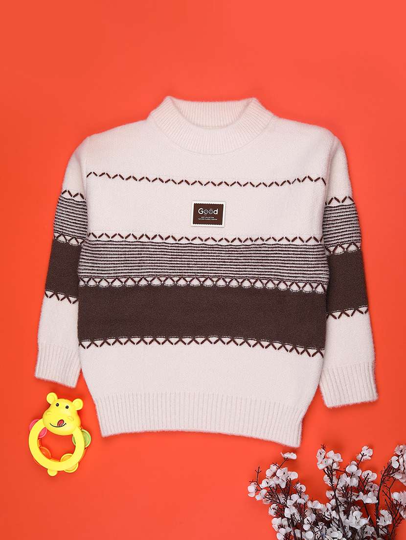 girls self designed long sleeve sweater