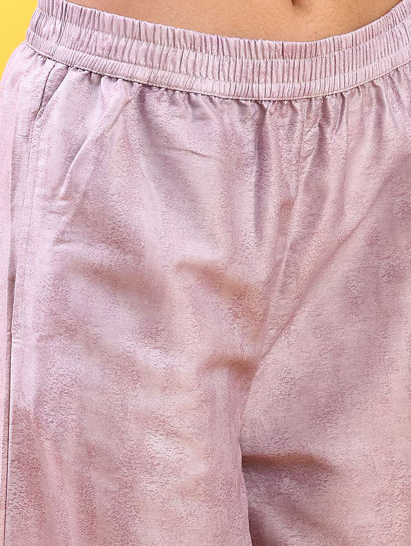 women three quarter sleeve kurta and palazzo set - 22063559 -  Standard Image - 5