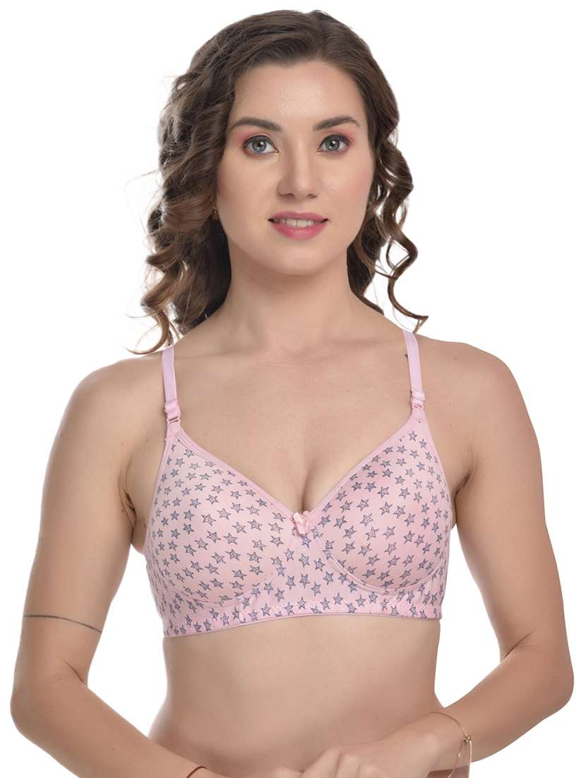 women pack of 3 printed lightly padded t-shirt bra - 22063573 -  Standard Image - 3