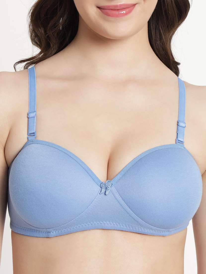 women pack of 3 solid t-shirt bra - 22063580 - Standard Image - 3