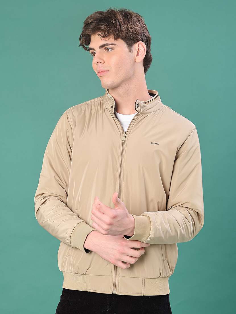 men solid long sleeve lightweight bomber jacket - 22063665 -  Standard Image - 3