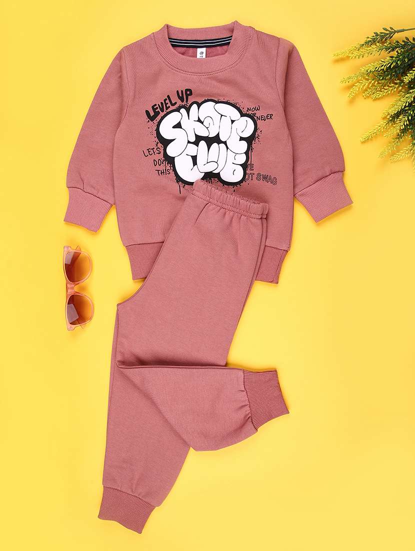 boys printed full length co-ord set